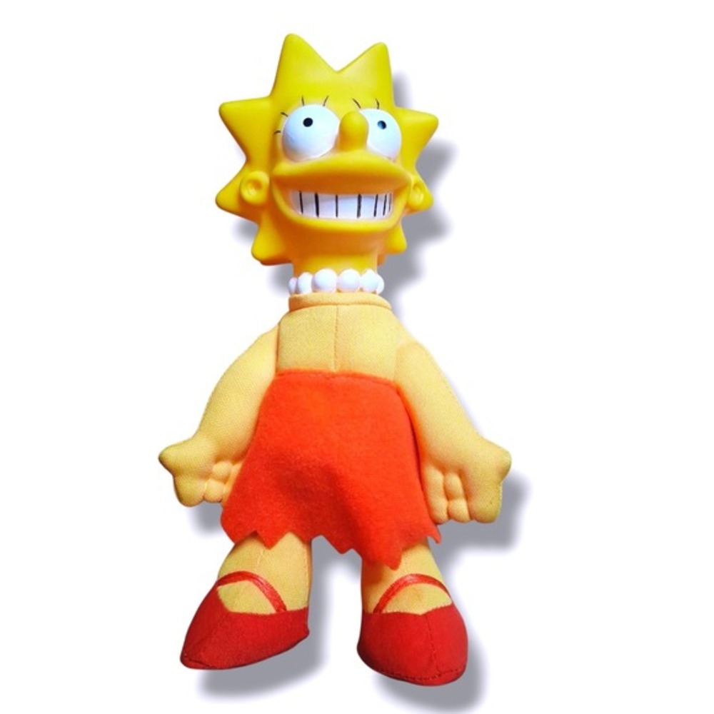 VTG The Simpsons Lisa Simpson Plush Toy Doll 1990 Matt Groening Fox 20th Century